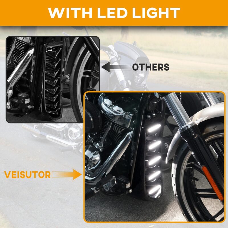 Motorcycle Front Chin Fairing Spoiler Assembly for Harley Davidson Softail Breakout Street Bob Fat Bob 2018-2022 - Image 2