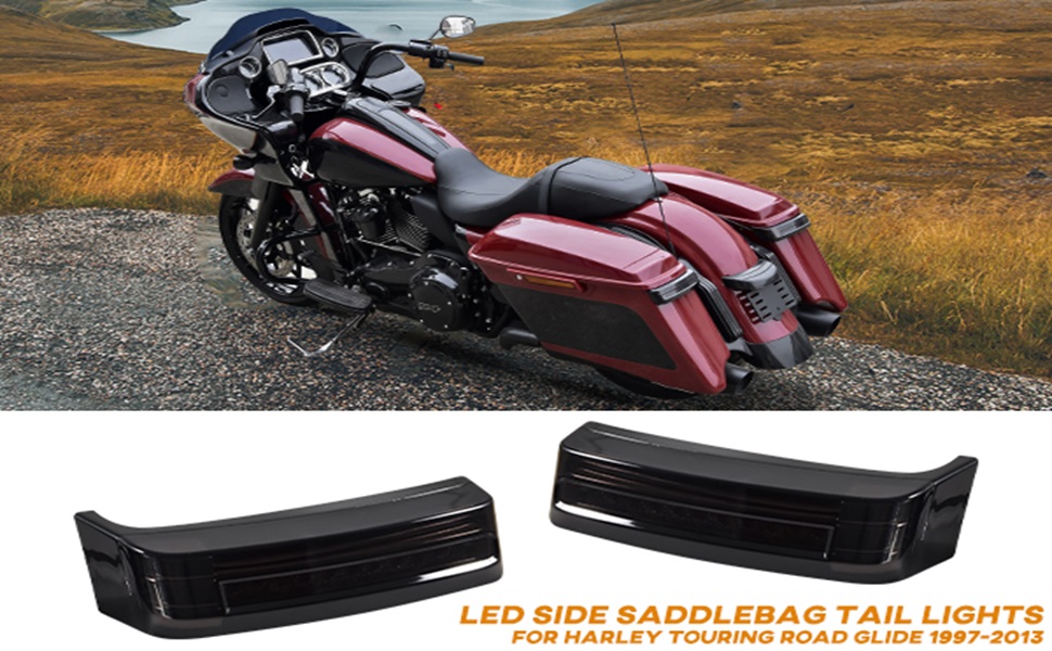 LED Saddlebag Tail Light for Harley Touring Street Road Electra Glide ...